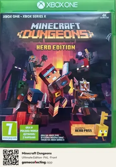Minecraft Dungeons Xbox Series X, PAL box front