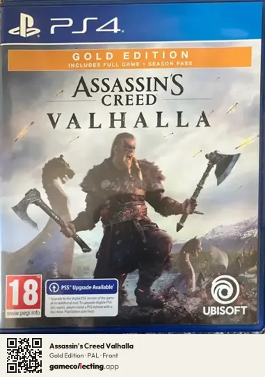 Assassin's Creed Valhalla PlayStation 4, PAL box front