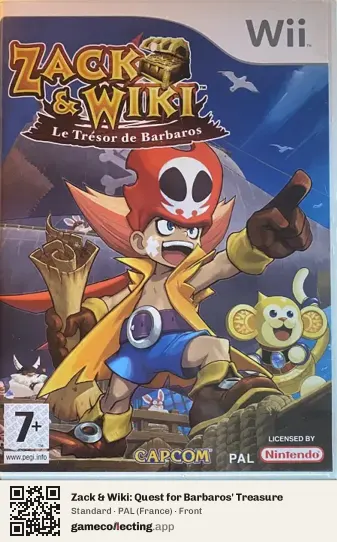 Zack & Wiki: Quest for Barbaros' Treasure Nintendo Wii, France box front