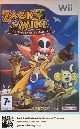 Zack & Wiki: Quest for Barbaros' Treasure Nintendo Wii, France box front
