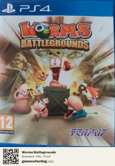 Worms Battlegrounds PlayStation 4, PAL box front