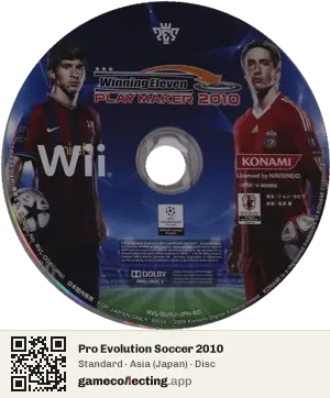 Pro Evolution Soccer 2010 Nintendo Wii, Asia disc