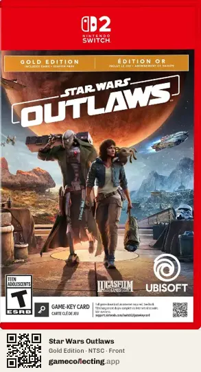 Star Wars Outlaws Nintendo Switch 2, NTSC box front