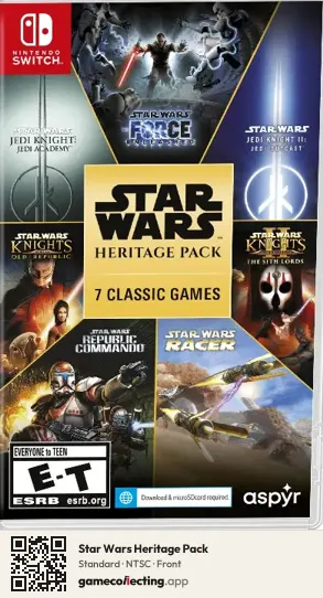 Star Wars Heritage Pack Nintendo Switch, NTSC box front