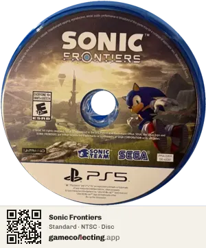 Sonic Frontiers PlayStation 5, NTSC disc