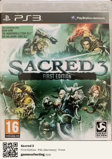 Sacred 3 PlayStation 3, Germany box front