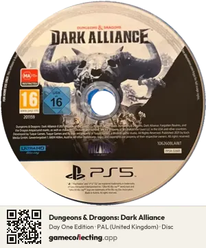 Dungeons & Dragons: Dark Alliance PlayStation 5, PAL disc