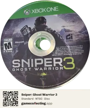 Sniper: Ghost Warrior 3 Xbox One, NTSC disc