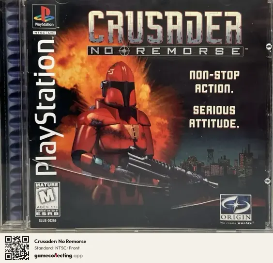 Crusader: No Remorse PlayStation, NTSC box front