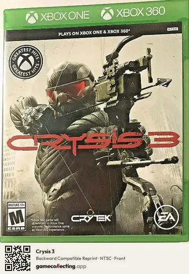Crysis 3 Xbox 360, NTSC box front