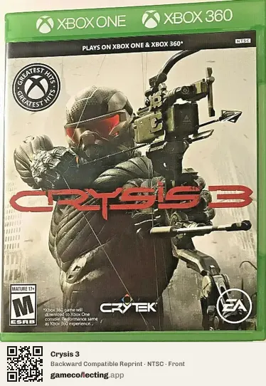 Crysis 3 Xbox 360, NTSC box front