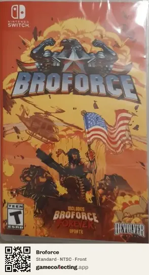 Broforce Nintendo Switch, NTSC box front