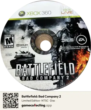 Battlefield: Bad Company 2 Xbox 360, NTSC disc