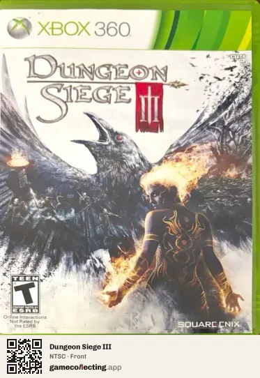 Dungeon Siege III Xbox 360, NTSC box front