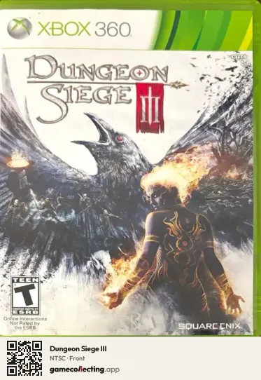 Dungeon Siege III Xbox 360, NTSC box front