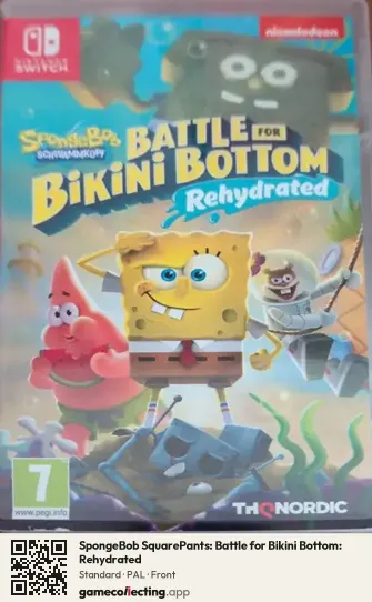 SpongeBob SquarePants: Battle for Bikini Bottom: Rehydrated Nintendo Switch, PAL box front
