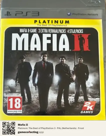 Mafia II PlayStation 3, Netherlands box front