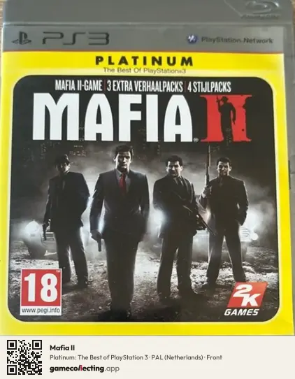 Mafia II PlayStation 3, Netherlands box front