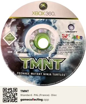 TMNT Xbox 360, PAL disc