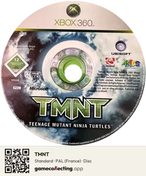 TMNT Xbox 360, PAL disc