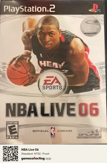 NBA Live 06 PlayStation 2, NTSC box front