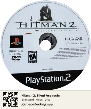 Hitman 2: Silent Assassin PlayStation 2, NTSC disc