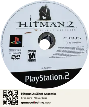 Hitman 2: Silent Assassin PlayStation 2, NTSC disc