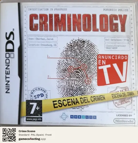 Crime Scene Nintendo DS, Spain box front