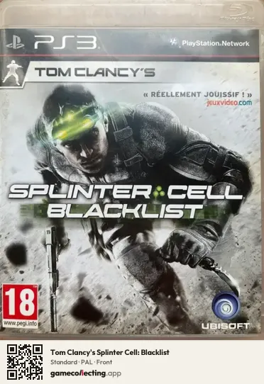 Tom Clancy's Splinter Cell: Blacklist PlayStation 3, PAL box front