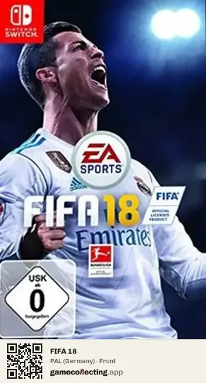 FIFA 18 Nintendo Switch, Germany box front