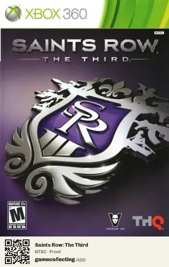 Saints Row: The Third Xbox 360, NTSC box front