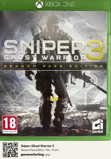 Sniper: Ghost Warrior 3 Xbox One, PAL box front