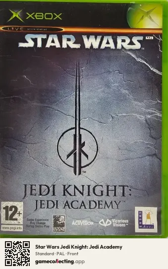 Star Wars Jedi Knight: Jedi Academy Xbox, PAL box front