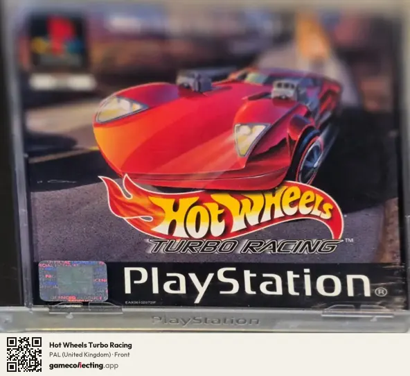 Hot Wheels Turbo Racing PlayStation, United Kingdom box front