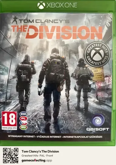 Tom Clancy's The Division Xbox One, PAL box front