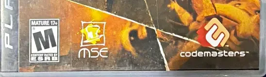 Clive Barker's Jericho, the ESRB box on its front