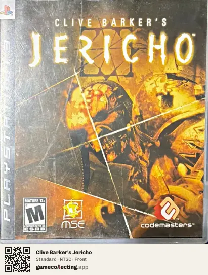 Clive Barker's Jericho PlayStation 3, NTSC box front