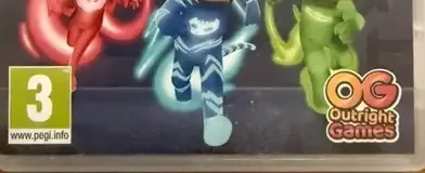 PJ Masks: Heroes of the Night, the PEGI square on its front