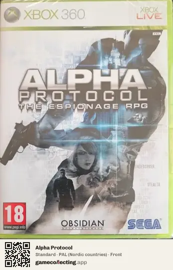 Alpha Protocol Xbox 360, Nordic countries box front