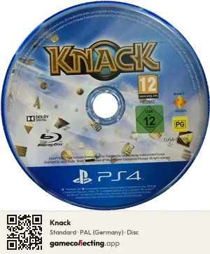 Knack PlayStation 4, PAL disc