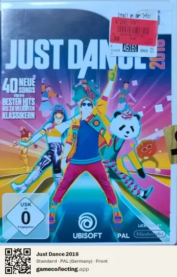 Just Dance 2018 Nintendo Wii, Germany box front