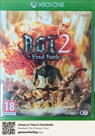 Attack on Titan 2: Final Battle Xbox One, France box front