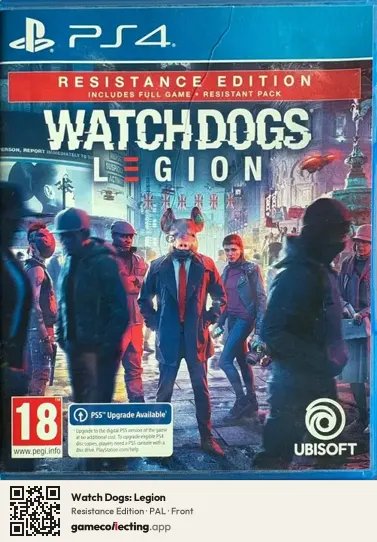 Watch Dogs: Legion PlayStation 4, PAL box front