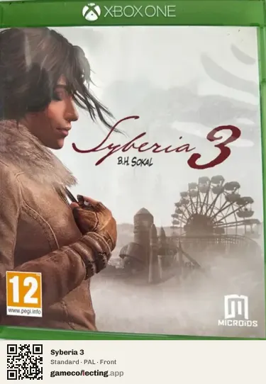 Syberia 3 Xbox One, PAL box front