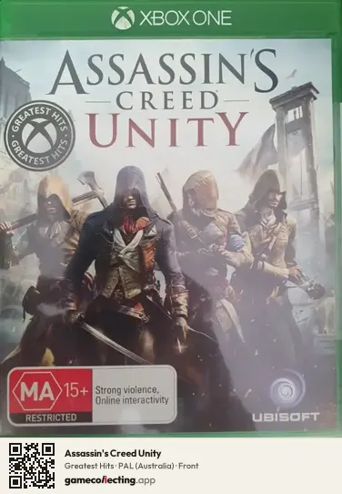 Assassin's Creed Unity Xbox One, Australia box front
