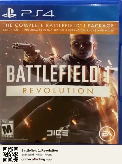 Battlefield 1: Revolution PlayStation 4, NTSC box front