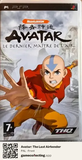 Avatar: The Last Airbender PlayStation Portable, PAL box front