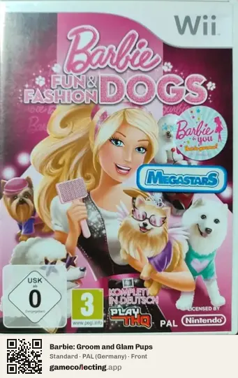 Barbie: Groom and Glam Pups Nintendo Wii, Germany box front