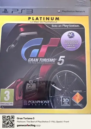 Gran Turismo 5 PlayStation 3, Spain box front
