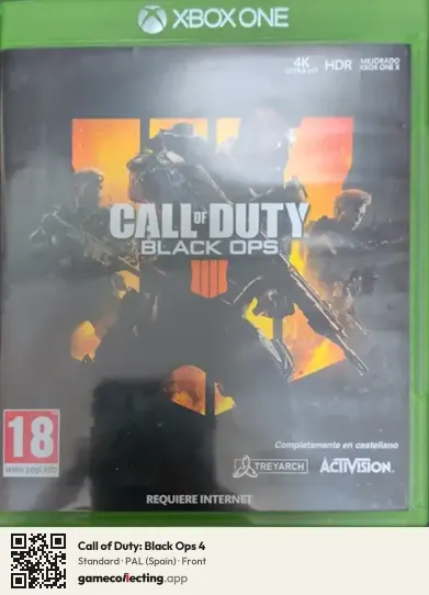 Call of Duty: Black Ops 4 Xbox One, Spain box front